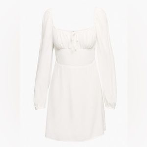 Aritzia Sunday best Delilah Longsleeve Dress white
